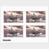 Rectangulaire Sticker Nimitz du porte-avions (Feuille)