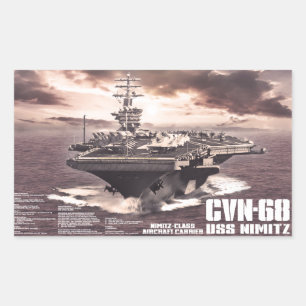 Rectangulaire Sticker Nimitz du porte-avions