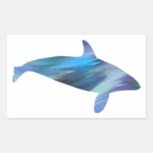 Rectangulaire Sticker Orca De Style Acrylique