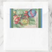 Rectangulaire Sticker ornemental de Noël des années 1940 (Sac)