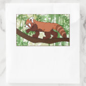 Rectangulaire Sticker Panda Rouge (Sac)