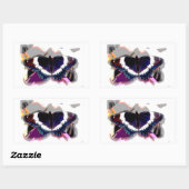 Rectangulaire Sticker papillon (Feuille)