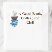Rectangulaire Sticker pare-chocs café et livres (Sac)