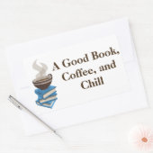 Rectangulaire Sticker pare-chocs café et livres (Enveloppe)