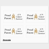 Rectangulaire Sticker pare-chocs, Fier parent, Survivant (Feuille)