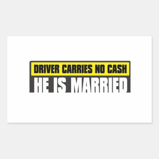 Rectangulaire Sticker pare-chocs mariage (Devant)