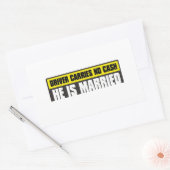 Rectangulaire Sticker pare-chocs mariage (Enveloppe)