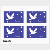 Rectangulaire Sticker Peace Dove (Feuille)