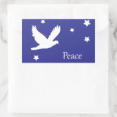 Rectangulaire Sticker Peace Dove (Sac)