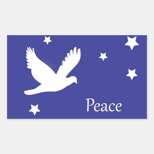 Rectangulaire Sticker Peace Dove (Devant)