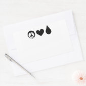 Rectangulaire Sticker Peace Love et Breastmilk (Enveloppe)