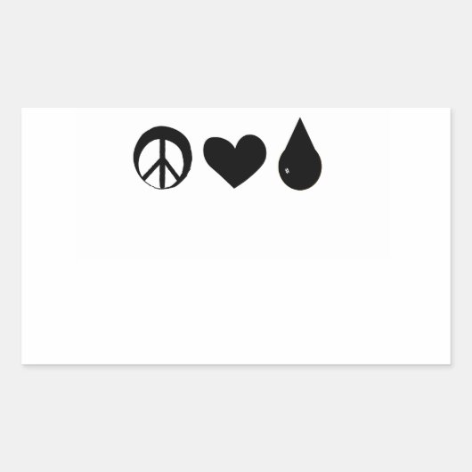 Rectangulaire Sticker Peace Love et Breastmilk (Devant)