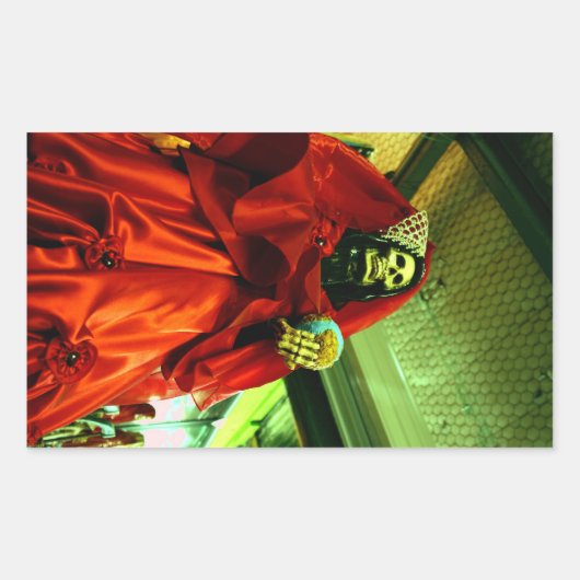 Rectangulaire Sticker père Noël Muerte (Devant)