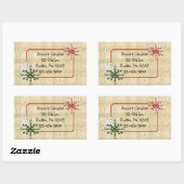 Rectangulaire Sticker personnalisé pour les flocons de neige (Feuille)