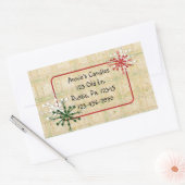 Rectangulaire Sticker personnalisé pour les flocons de neige (Enveloppe)