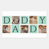 Rectangulaire Sticker photo Daddy moderne - Custom 5Photo (Devant)