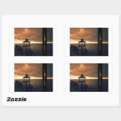Rectangulaire Sticker pittoresque Jamaïque Sunset (Feuille)