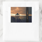 Rectangulaire Sticker pittoresque Jamaïque Sunset (Sac)