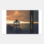 Rectangulaire Sticker pittoresque Jamaïque Sunset (Devant)