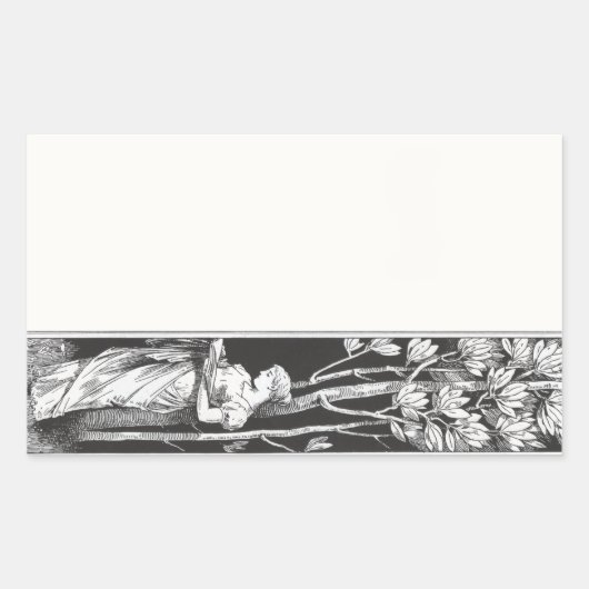 Rectangulaire Sticker plaque (Devant)