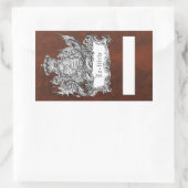 Rectangulaire Sticker Plaque Couronne & Dragon (Sac)