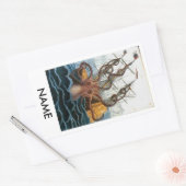 Rectangulaire Sticker Plaque de Livraison Octopus Sink (Enveloppe)