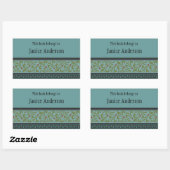 Rectangulaire Sticker plaque personnalisée (Feuille)