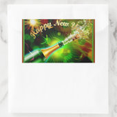 Rectangulaire Sticker Pop Champagne (Sac)