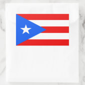 Rectangulaire Sticker Porto Rico Flag (Sac)