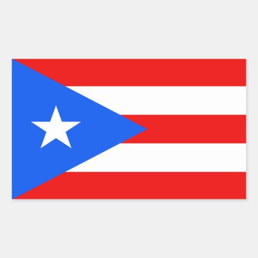 Rectangulaire Sticker Porto Rico Flag (Devant)