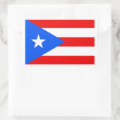 Rectangulaire Sticker Porto Rico Flag (Sac)