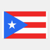 Rectangulaire Sticker Porto Rico Flag (Devant)