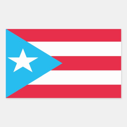 Rectangulaire Sticker Porto Rico Flag (Devant)