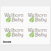 Rectangulaire Sticker pour bébé Welborn (Feuille)