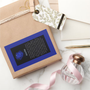 Rectangulaire Sticker pour bijouterie en cristal azurite