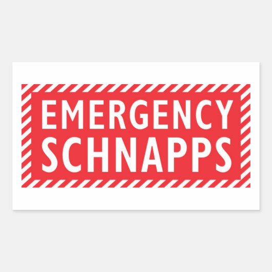 Rectangulaire Sticker pour boîte de secours - Schnapps (Devant)