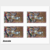 Rectangulaire Sticker pour carte de décès (Feuille)