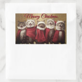 Rectangulaire Sticker pour chats chanteurs (Sac)