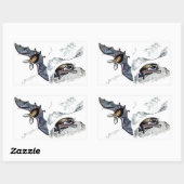 Rectangulaire Sticker pour chauves-souris (Feuille)