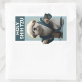 Rectangulaire Sticker pour chien de Shi Tzu (Sac)