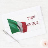 RECTANGULAIRE STICKER POUR DIRE **MERCI NOËL** "STYLE ITALIEN" (Enveloppe)