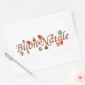 RECTANGULAIRE STICKER POUR DIRE **MERCI NOËL** "STYLE ITALIEN" (Enveloppe)