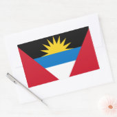 Rectangulaire Sticker pour Drapeau Antigua-et-Barbuda (Enveloppe)