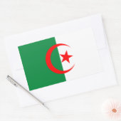 Rectangulaire Sticker pour drapeau d'Algérie (Enveloppe)