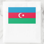 Rectangulaire Sticker pour drapeau d'Azerbaïdjan (Sac)