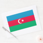 Rectangulaire Sticker pour drapeau d'Azerbaïdjan (Enveloppe)
