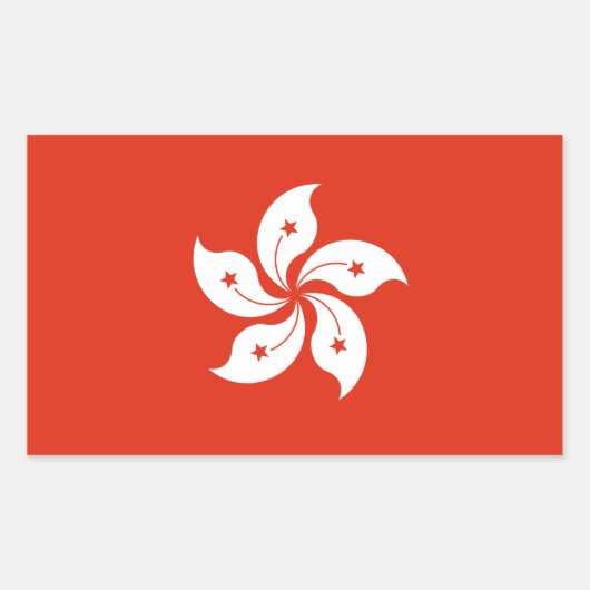 Rectangulaire Sticker pour drapeau de Hong Kong* (Devant)