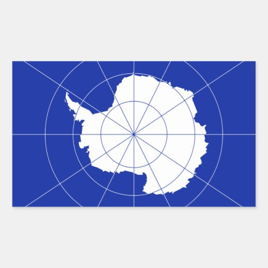 Rectangulaire Sticker pour drapeau de l'Antarctique* (Devant)