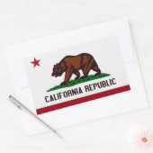 Rectangulaire Sticker pour drapeau de l'État de Californie (Enveloppe)