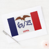 Rectangulaire Sticker pour drapeau de l'État de l'Iowa (Enveloppe)
